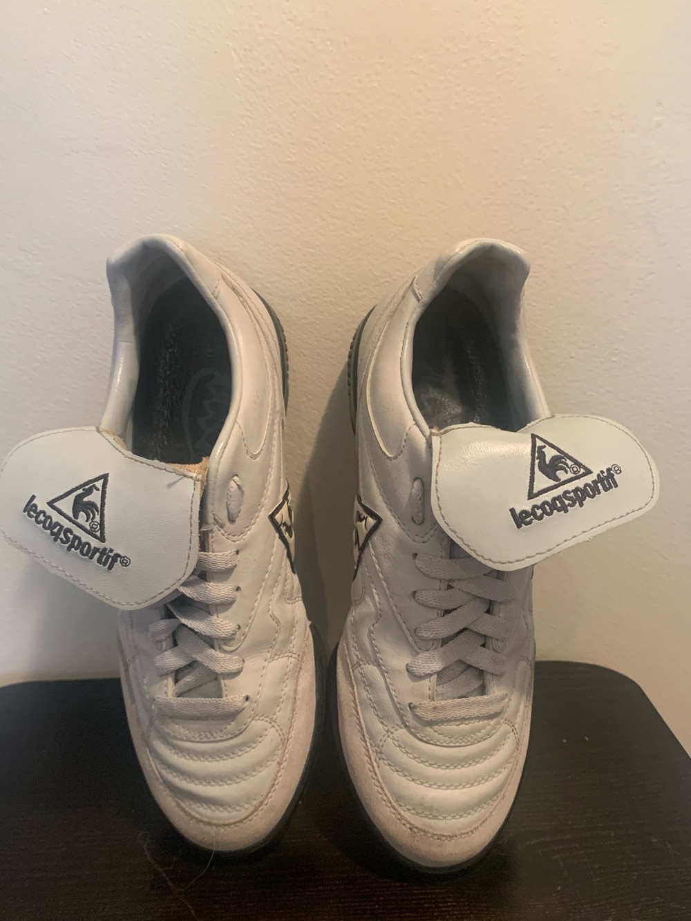 Le Coq Sportif White Low-Top Leather Sneakers SZ 7.5